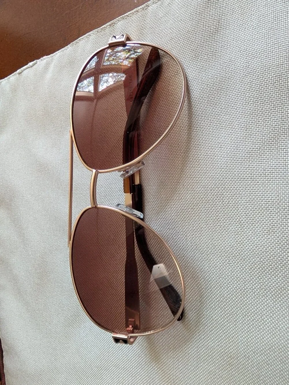 Rachel Zoe RZ Cleo Gold Frame Aviator Sunglasses